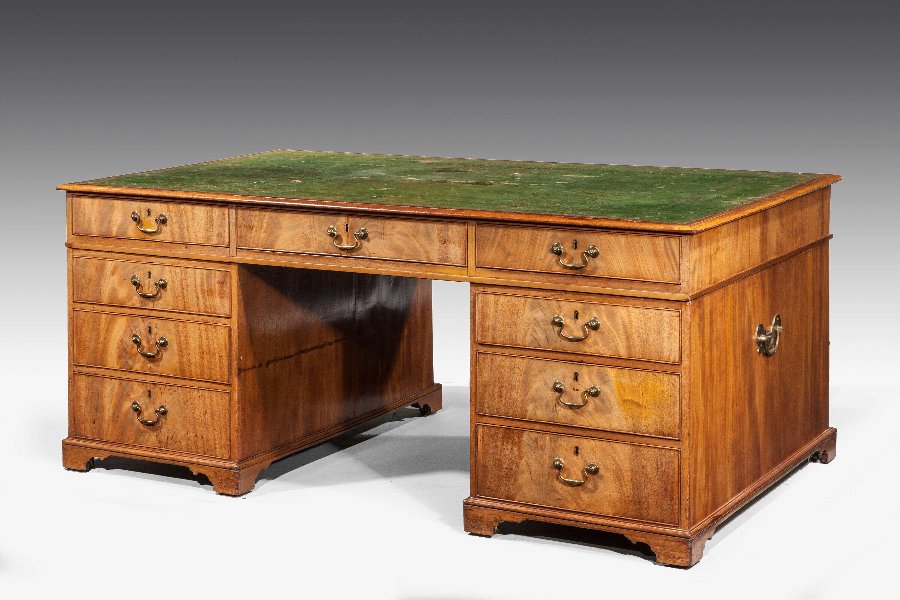 Antique Regency Period Mahogany Partners Desk