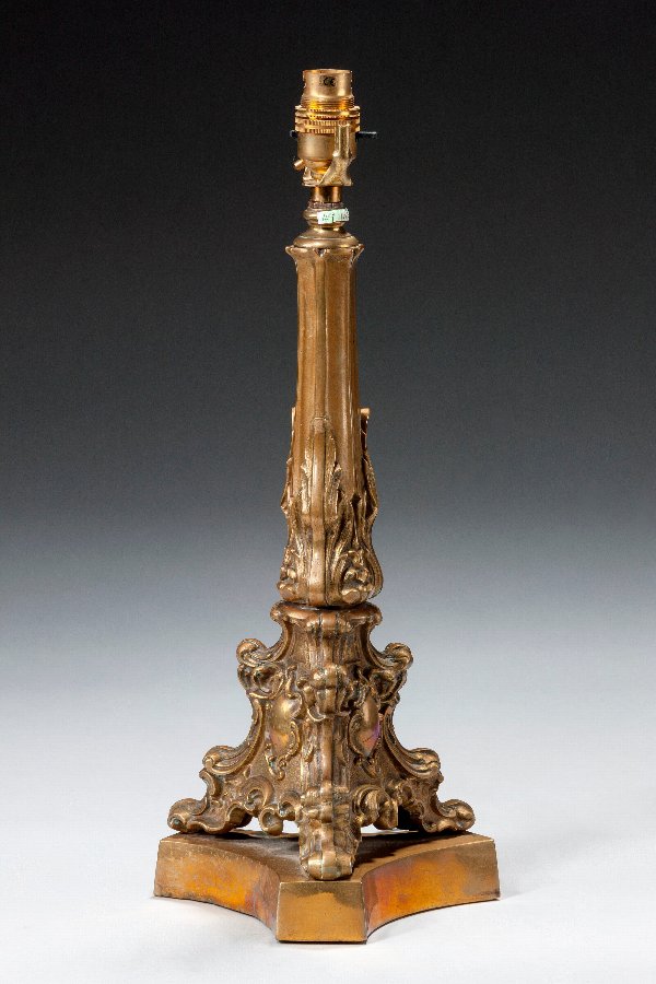 Antique Late 19th Century French Column Lamp