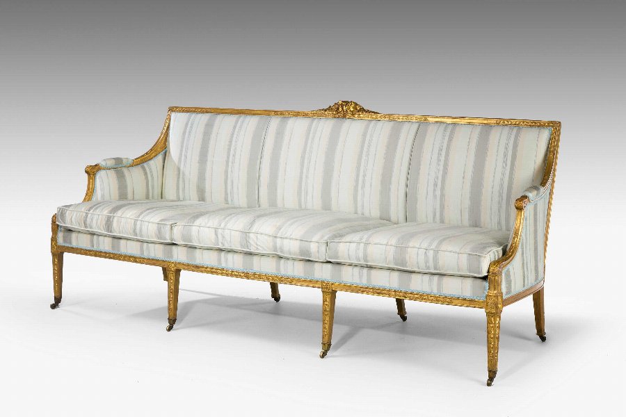 Antique George III Period Giltwood Sofa
