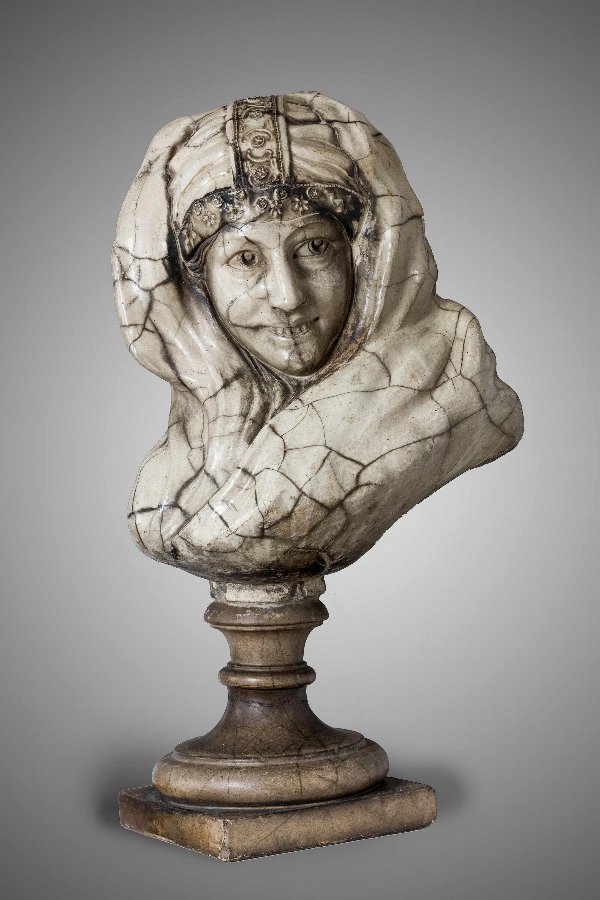 Antique 19th Century Bust of an Arab Girl 