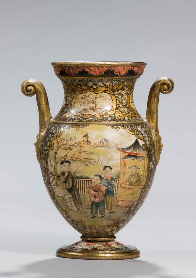 Antique 19th Century Oriental Pottery Vase