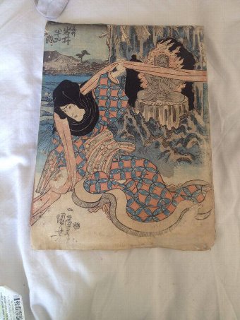 Antique Original Colour Japanese Woodblock print