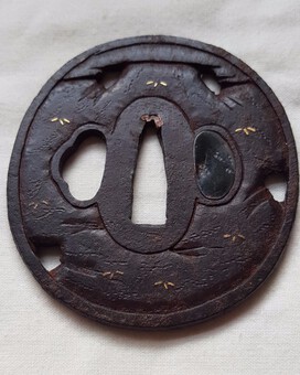 Antique JAPANESE SOTEN WARRIOR TSUBA