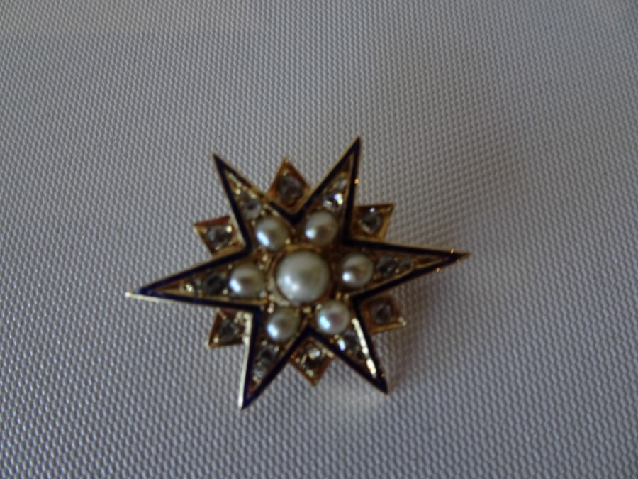 Rare Antique Star Brooch