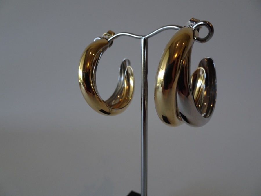 Vintage 9K Gold Hoop Earrings