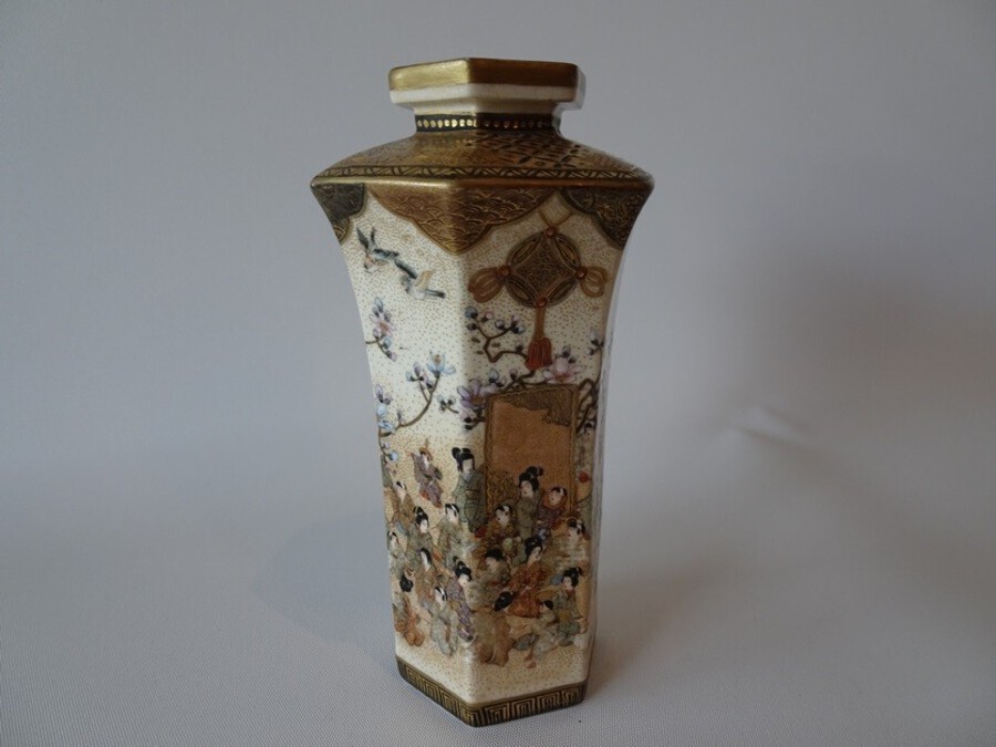 Japanese Satsuma Vase by Senzan