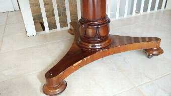 Antique Victorian c 1870 pie top folding table