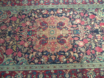 Antique Beautiful Antique Early 1900's Persian Isfahan Rug