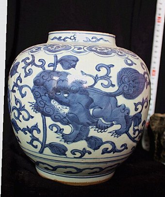 Chinese Ming Dynasty Blue and White Porcelain Vase