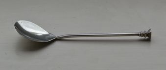Antique 1908 Arts & crafts Solid Silver Spoon .-  S Blanckensee & Son Ltd