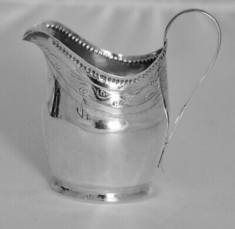 Antique 1804 GEORGE 111 STERLING SILVER CREAM JUG BY LONDON'S WILLIAM BENNETT