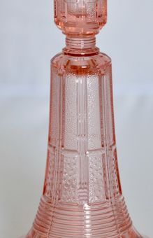 Antique Val Saint Lambert Art Deco Allard Glass Candlesticks by Charles Graffart