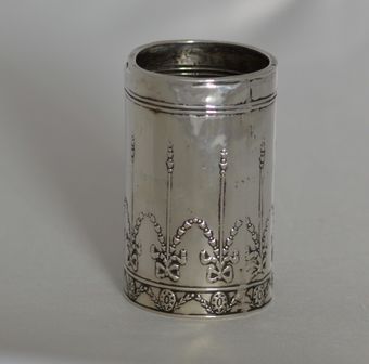 Antique 1912 Art Nouveau Solid Silver Perfume holder by Henry Matthews, Birmingham