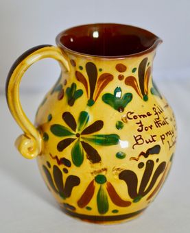 Antique 19th Century Aller Vale 'Kerswell Daisy' Pattern Jug