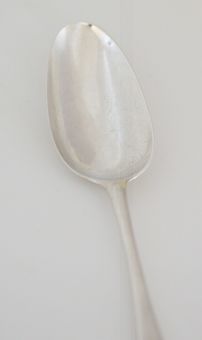 Antique 1750/51 Georgian Solid Silver Tablespoon by London's Ebenezer Coker