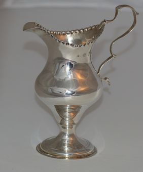 Antique Hester Bateman High Quality Georgian Silver Creamer / Milk Jug  - 1783