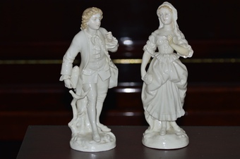 Antique Two 19th Century Continental Porcelain Figures