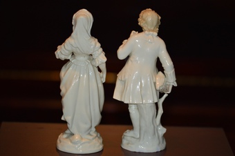 Antique Two 19th Century Continental Porcelain Figures