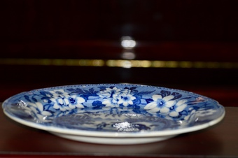 Antique Rare - Riley Dromedary Dessert Plate - c1820's - Blue and White
