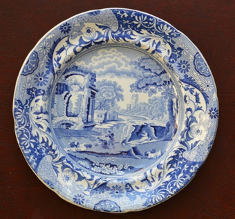 Zachariah Boyle - Italian Plate - c1828 -1850 - Blue and White