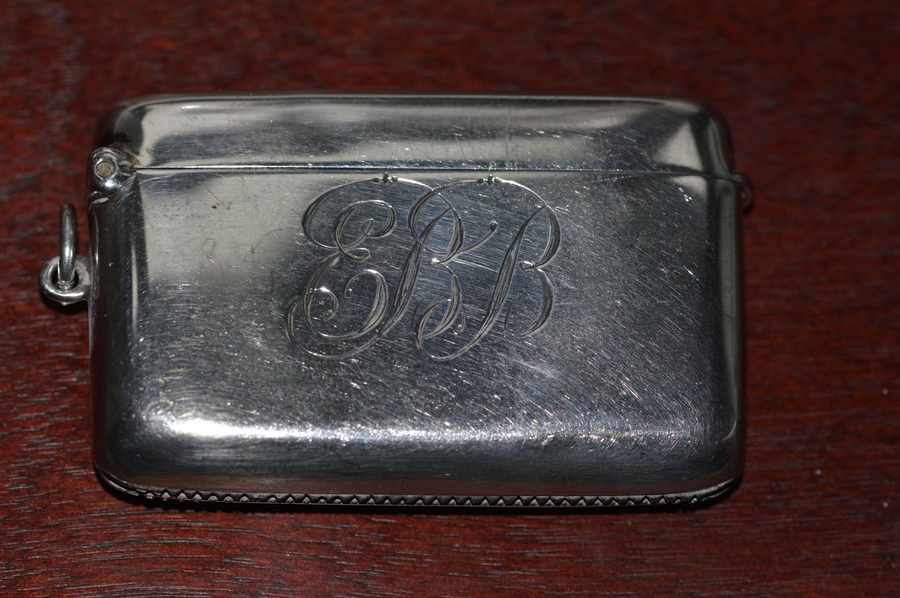 1913 Silver Vesta Case by Birmingham Silversmith Charles S Green & Co Ltd