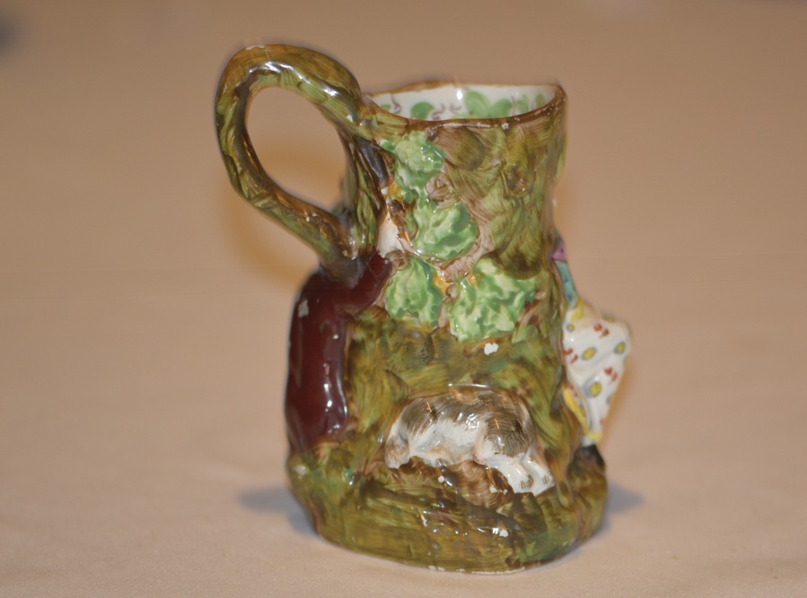 Antique A very good quality early 18th Century Staffordshire pearlware 'Fair Hebe' jug.