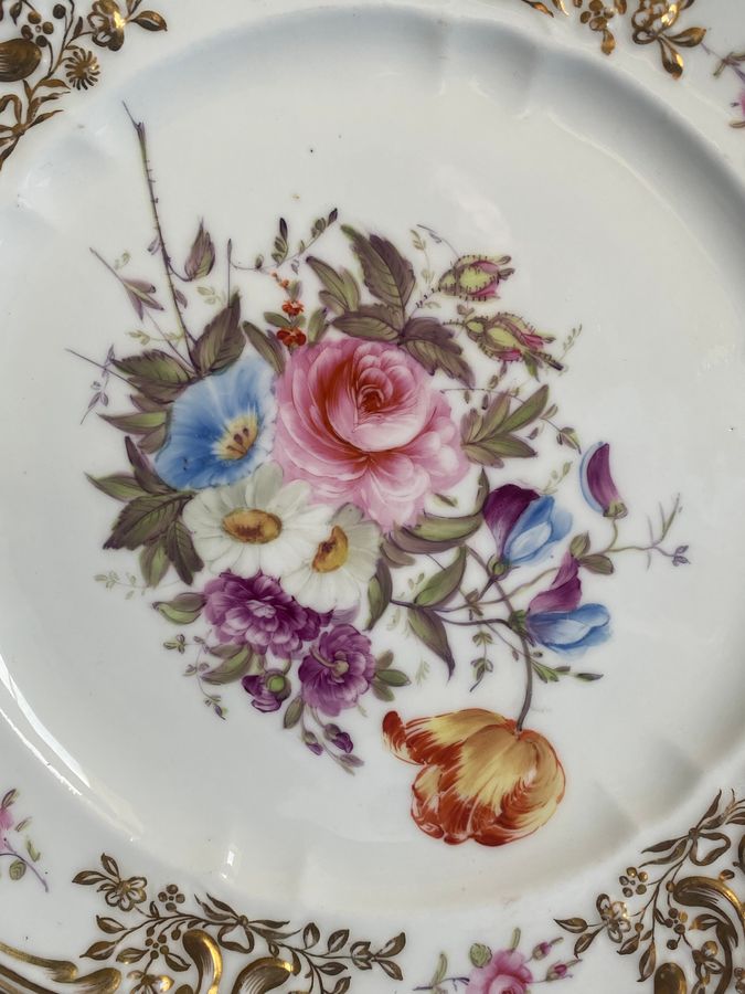 Antique Nantgarw Porcelain Plate. Circa 1818-1820