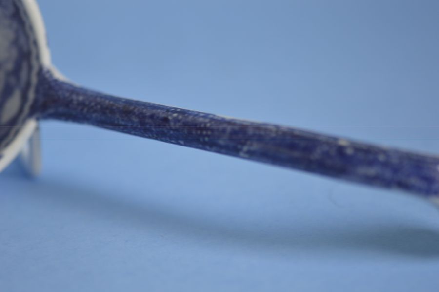 Antique Unattributed 19th century Blue and White Pearlware Ladle