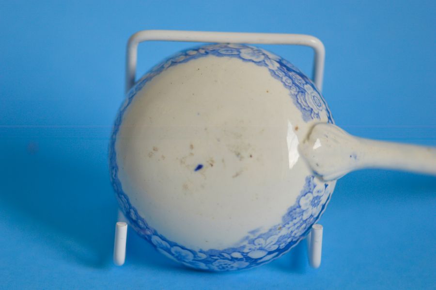 Antique Unattributed 19th century Blue and White Pearlware Ladle