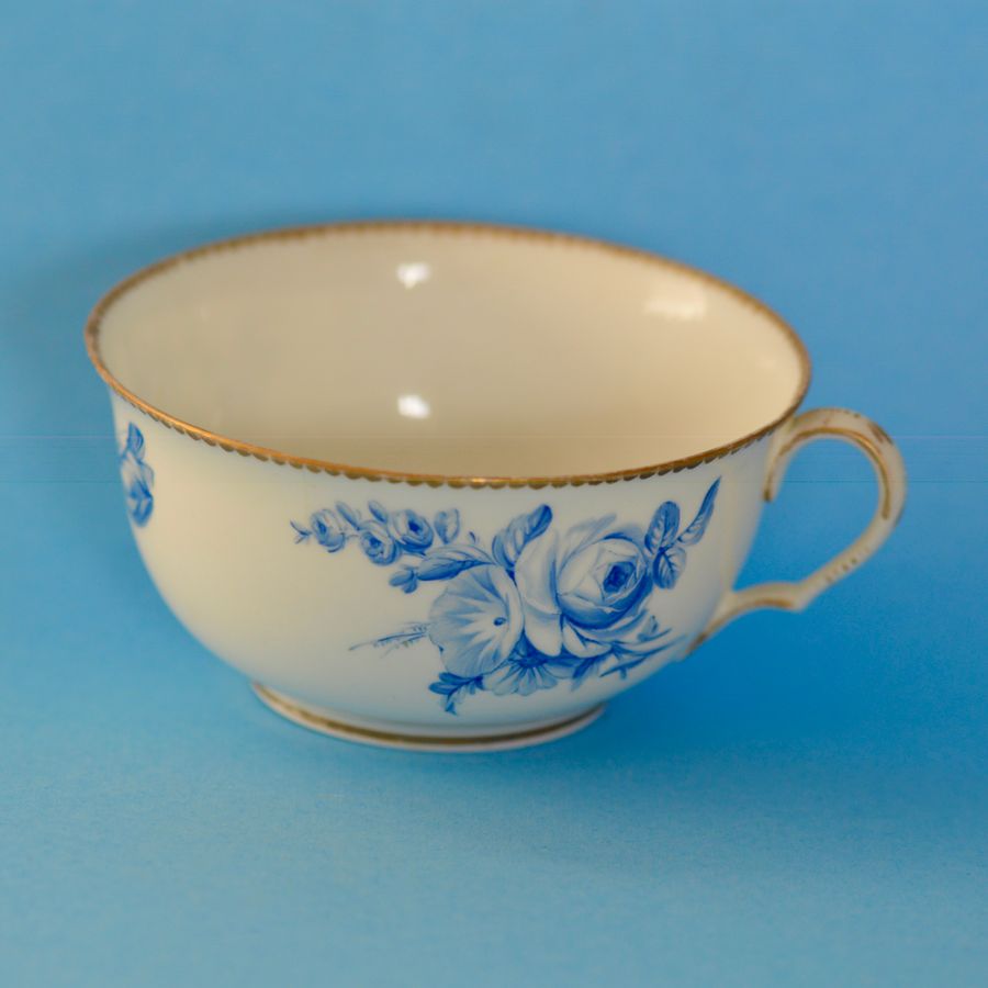 Antique Swansea Porcelain Large Cup and Saucer. Circa 1818