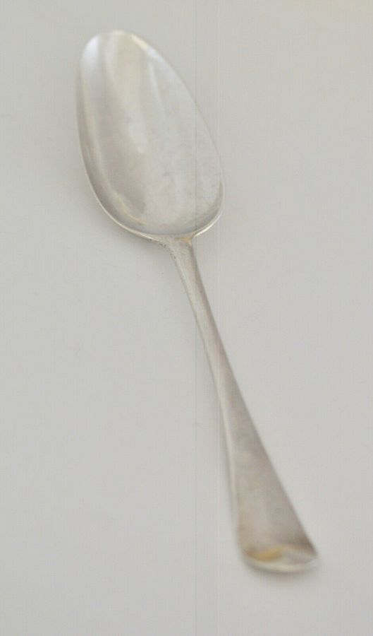 Antique 1750/51 Georgian Solid Silver Tablespoon by London's Ebenezer Coker