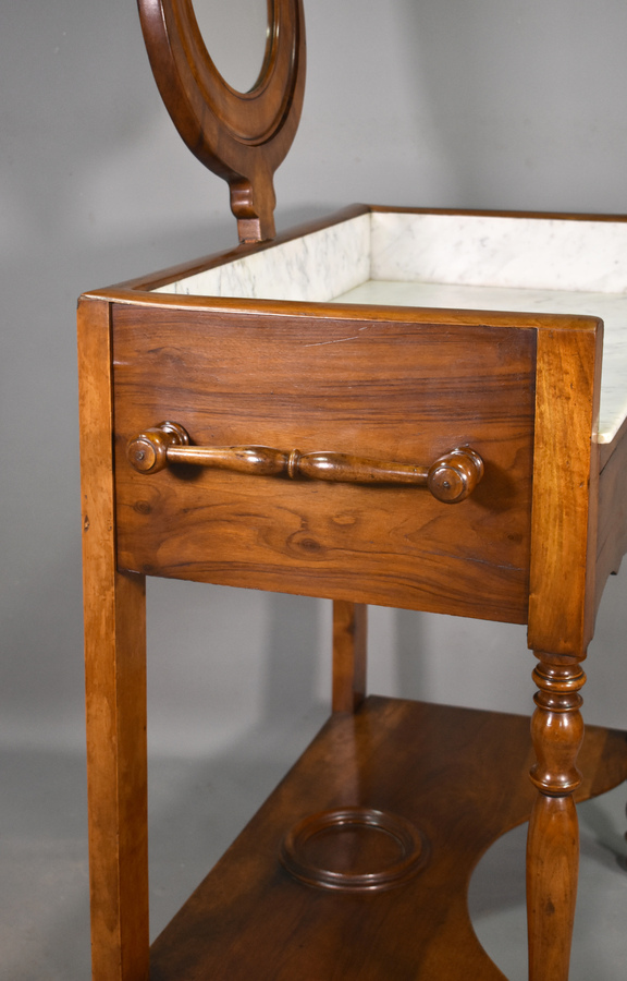 Antique Antique French Washstand in Walnut Louis Philippe Style