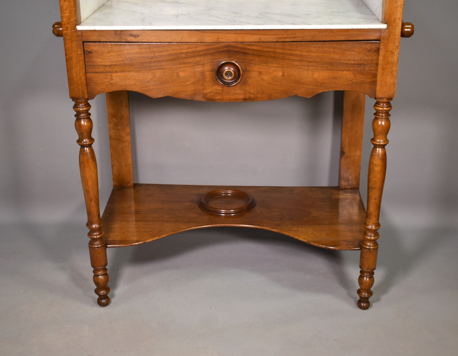 Antique Antique French Washstand in Walnut Louis Philippe Style