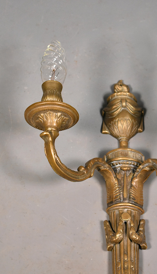 Antique Large Antique French Bronze Wall Sconce Napoleon III