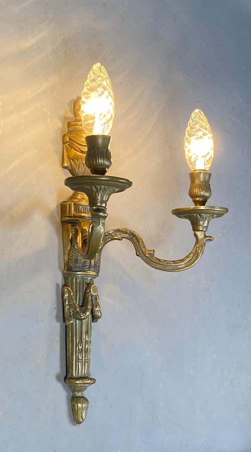 Antique Large Antique French Bronze Wall Sconce Napoleon III