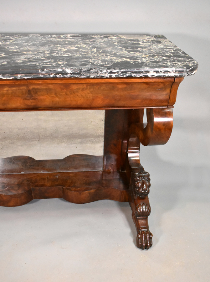 Antique Antique French Mahogany Console Table Louis Philippe