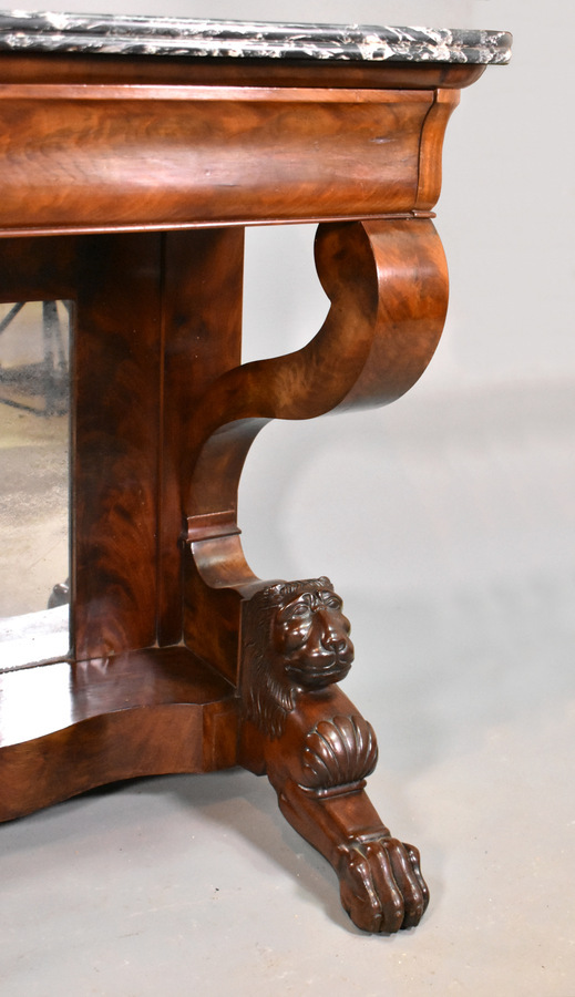 Antique Antique French Mahogany Console Table Louis Philippe