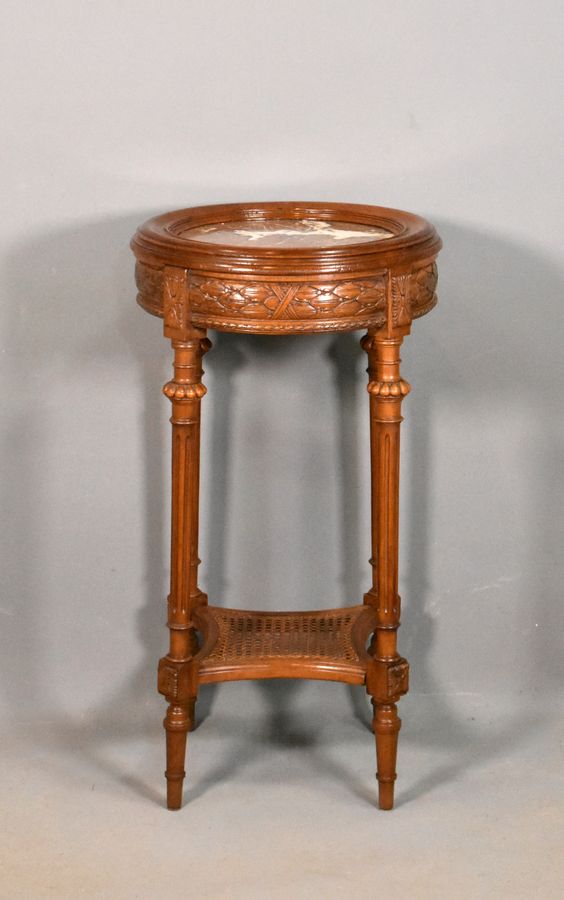 French Gueridon Side Table in Walnut Directoire Period