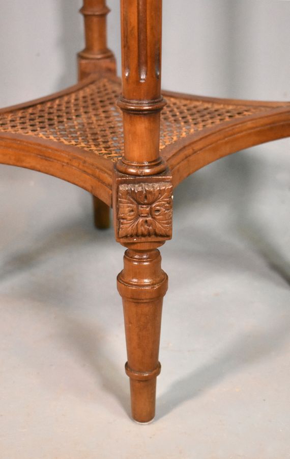 Antique French Gueridon Side Table in Walnut Directoire Period