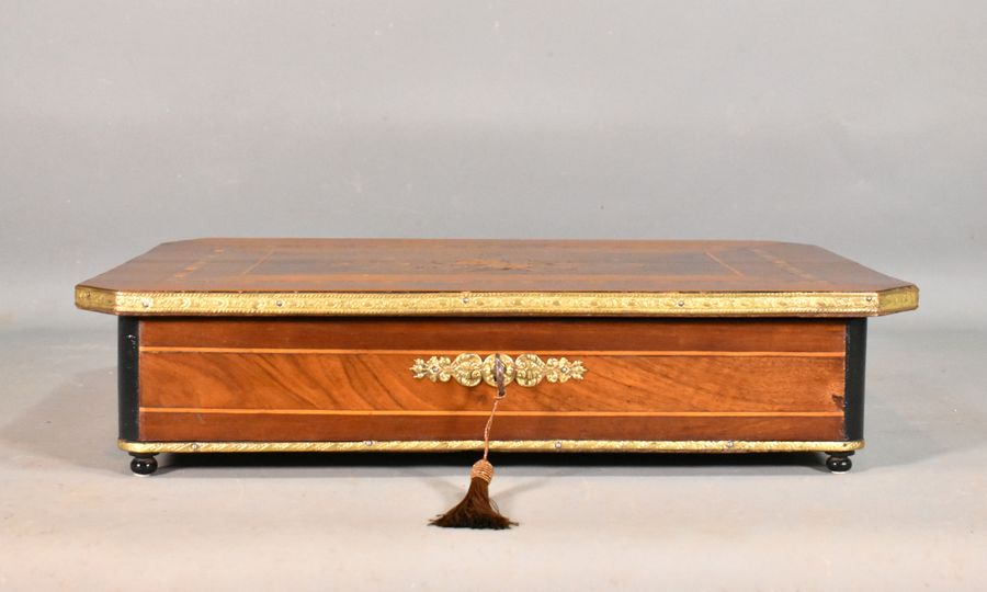 Antique French Marquetry Jewellery Box Napoleon III