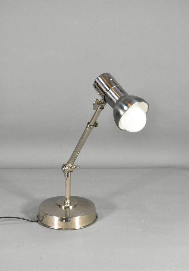 Antique French Art Deco Anglepoise Desk Lamp in Chrome