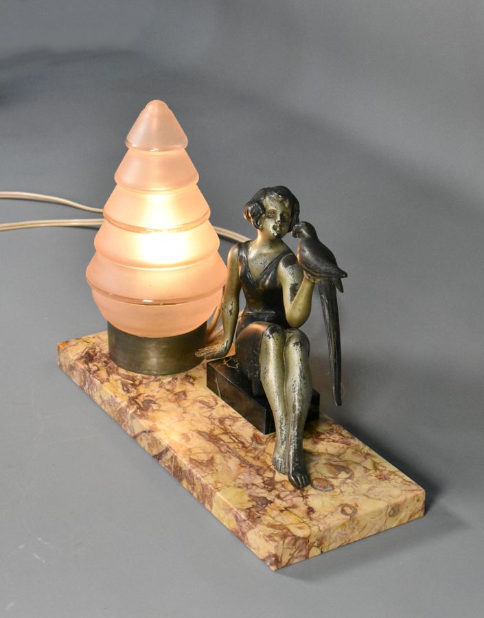 Antique French Art Deco Table Lamp
