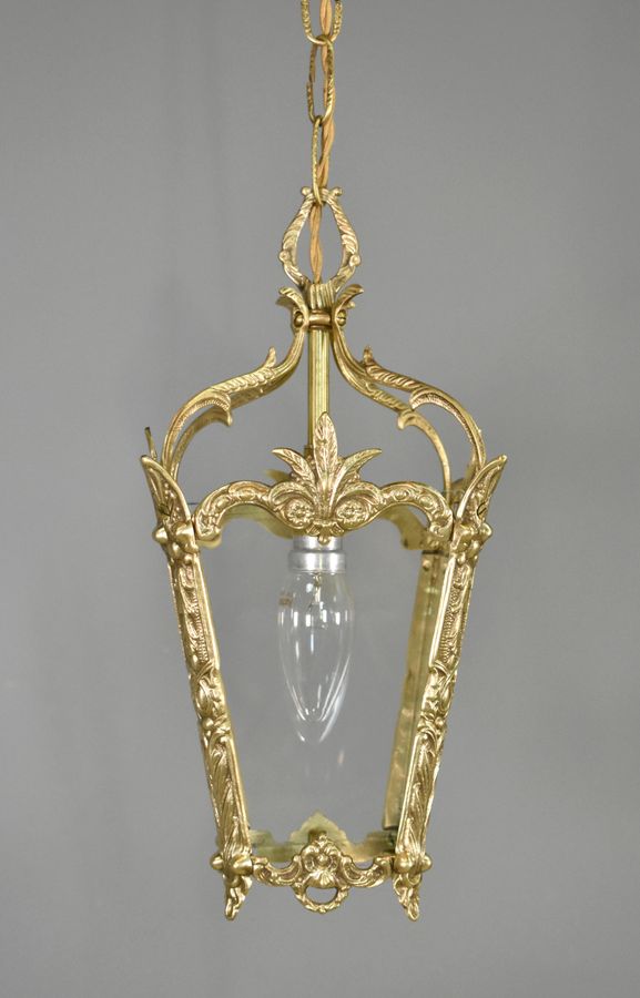 Brass Hanging Lantern Louis XVI Style