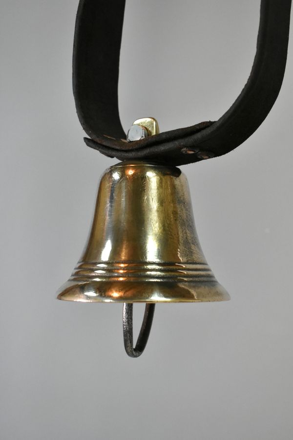 Antique Antique Pyrenees Mountain Cow Bell in Brass