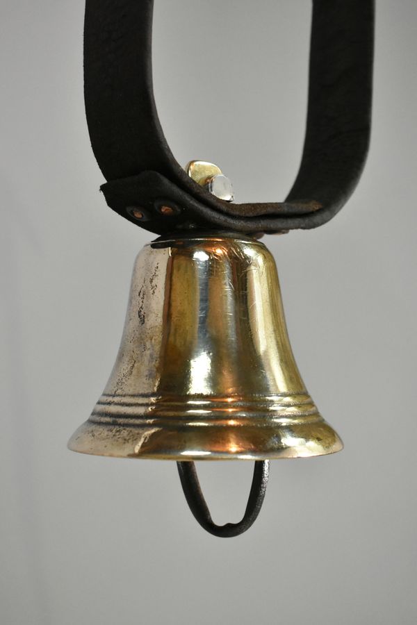 Antique Antique Pyrenees Mountain Cow Bell in Brass