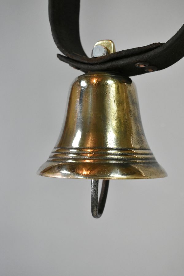 Antique Antique Pyrenees Mountain Cow Bell in Brass