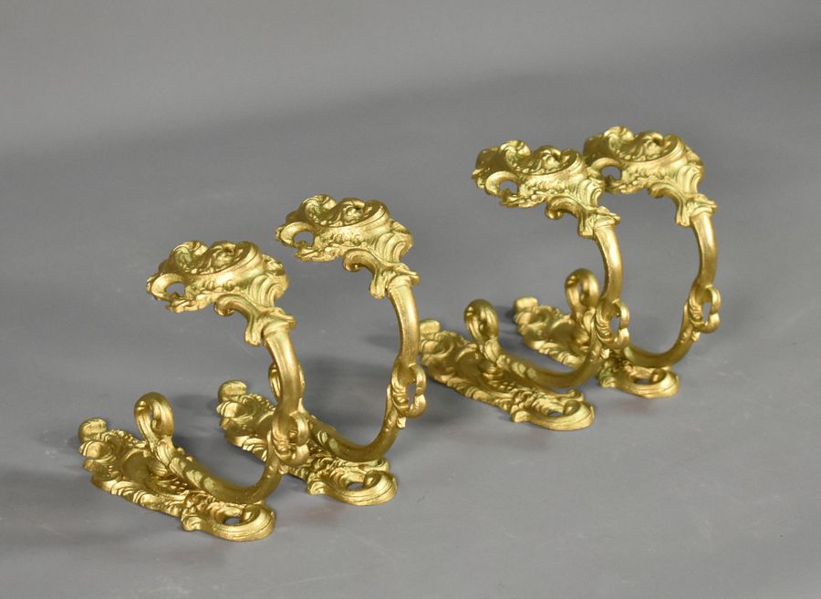 Set of Four Gilt Bronze Curtain Tie-Backs Louis XV Style