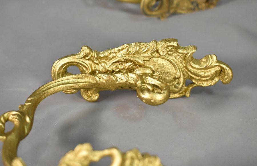 Antique Set of Four Gilt Bronze Curtain Tie-Backs Louis XV Style