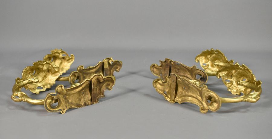 Antique Set of Four Gilt Bronze Curtain Tie-Backs Louis XV Style