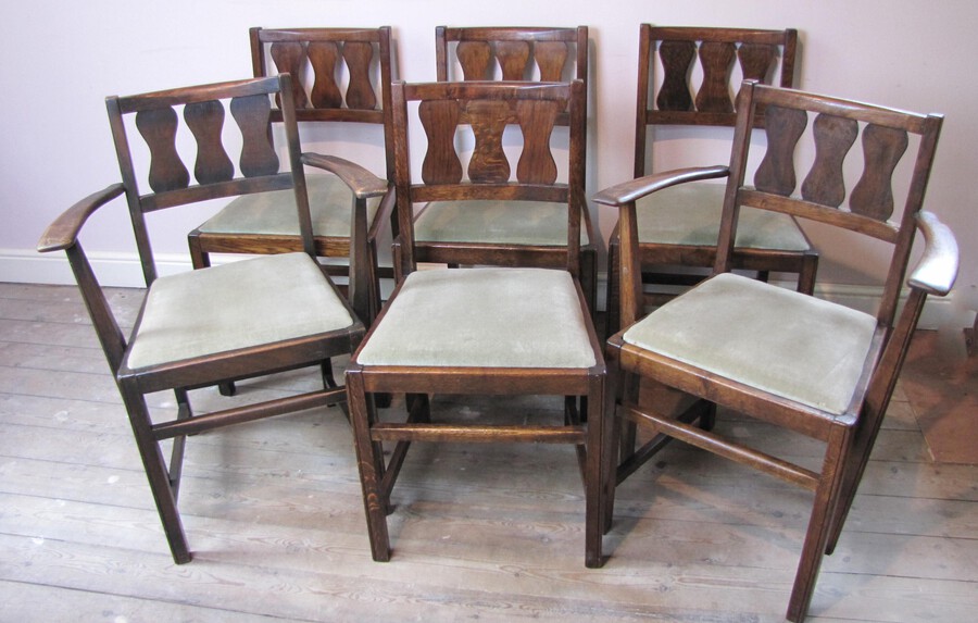 Set of 6 early Ercol dining chairs
